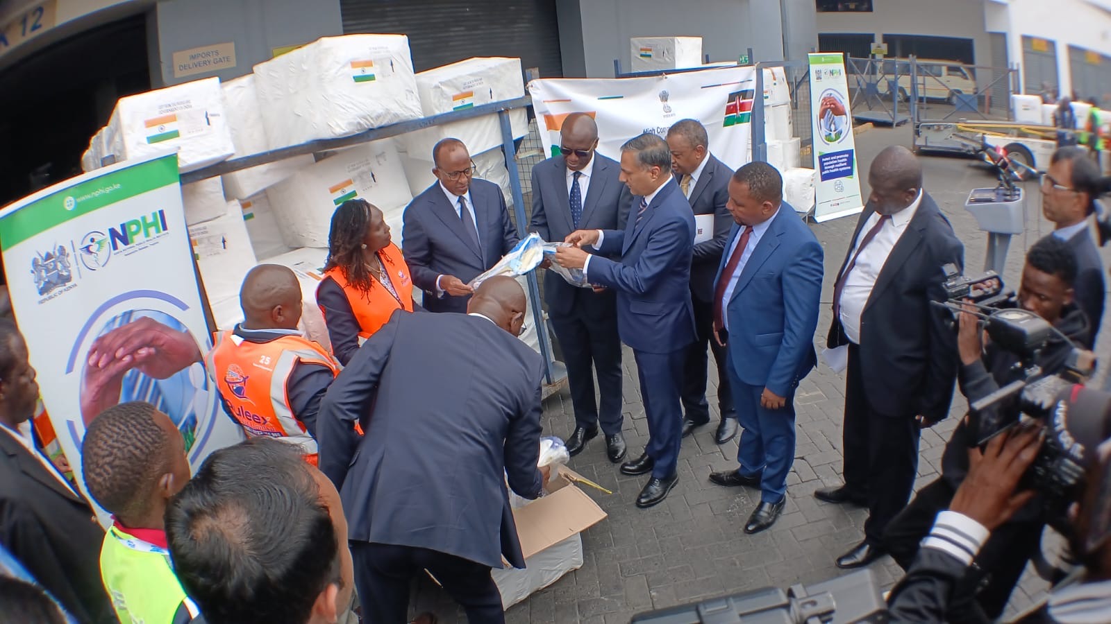 Ruleex Kenyan warehouse staff managing inventory and palletized goods for procurement and warehousing services in Kenya