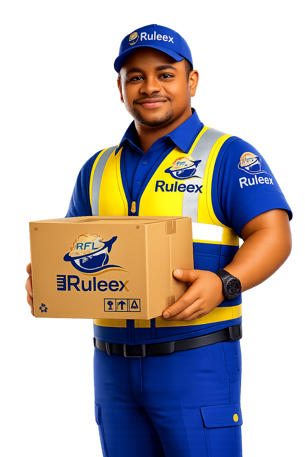 Smiling Ruleex customs clearance mascot